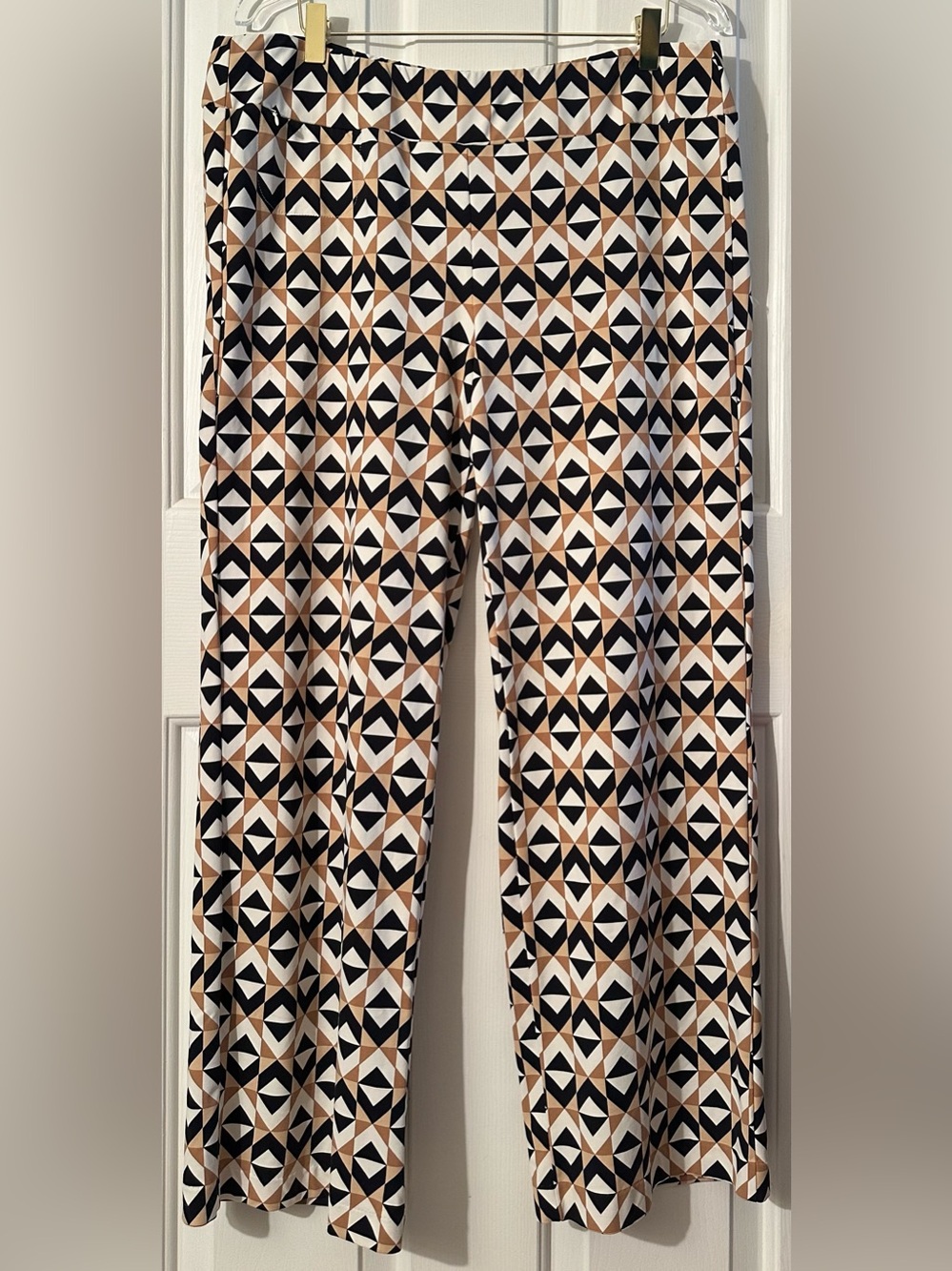 J. McLAUGHLIN XL Autumn Catalina Cloth Geometric Modern Crop Straight Leg Pant